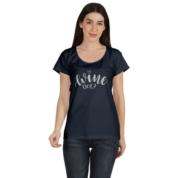 Inkmeso Womens Wine Not? Graphic Tshirt Funny Drinking Tee Tops Hilarious Shirt