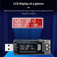 thumbnail image 3 of USB Tester Current Voltage Charger Capacity Tester Volt Meter Display USB Current Voltage Test Card Adapter, 3 of 5