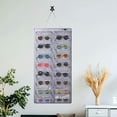 thumbnail image 3 of Sunglasses Organizer Storage Hanging Proof Wall Pocket Glasses Organizer-16 Slots Sunglass Organizer Holder With Metal Hook(One Size,Gray), 3 of 9