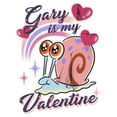 thumbnail image 2 of Junior's SpongeBob SquarePants Gary is My Valentine  Graphic Tee White Large, 2 of 3