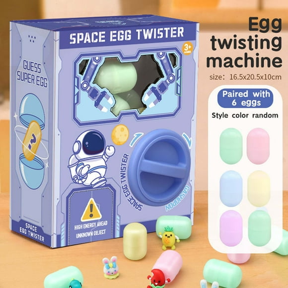 Blue Kids Gashapon Machine Toy Surprise Mini Box Dispenser With 6 Random Capsules For Party Fun