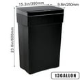 thumbnail image 6 of XF XINFENG 13 Gallon Trash Can Plastic Kitchen Trash Can Automatic Touch Free High-Capacity Garbage Can With Lid For Bedroom Bathroom Home Office 50 Liter,Black, 6 of 7