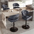 thumbnail image 6 of Efoee Modern Bar Stools Set of 2, Adjustable Swivel Counter Height Barstools, Double-Layer Cushion Upholstered Swivel Bar Chairs with Backrest for Home, Kitchen Island, 6 of 6