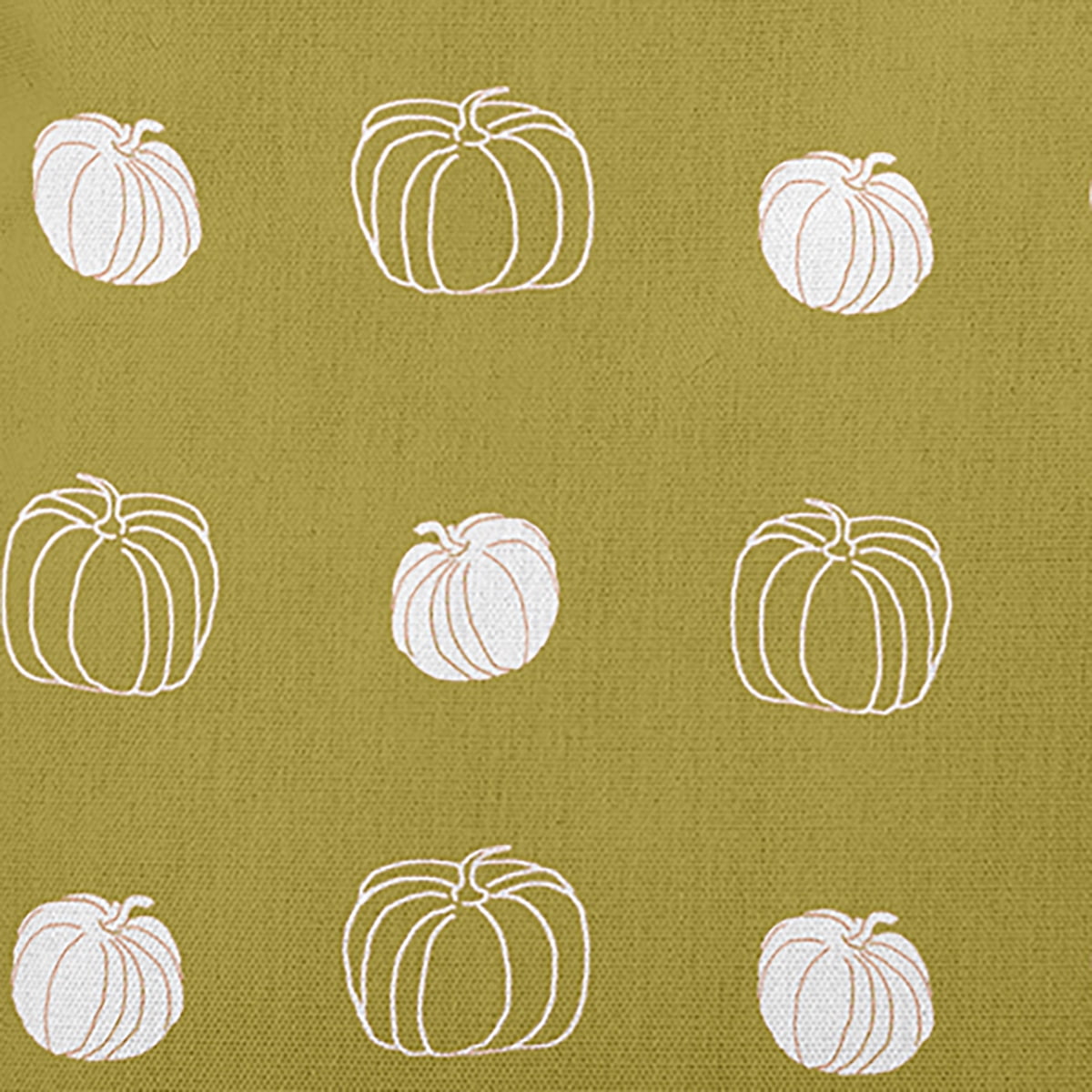 20" x 20" Simply Daisy Pumpkin Pattern Polyester Accent Pillow, Muted Gold Qty 1
