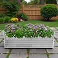 thumbnail image 4 of Tcbosik Raised Garden Bed Kit, 6x3x2ft Metal Galvanized Planter Bed for Vegetables Flowers, Planter Box for Patio, Backyard, Silver, 4 of 9