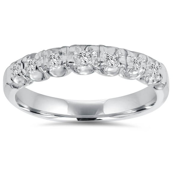 Pompeii 1/2ct SI Diamond Wedding Ring 14K White Gold (G/H,SI1)