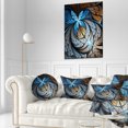 thumbnail image 1 of Blue Brown Fractal Flower Pattern - Floral Art Canvas Print, 1 of 3