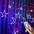 thumbnail image 1 of Luz Led Con Control Remoto, Impermeable, Encantadora Estrella, Luna, Lámparas, Luces De Ventana, Decoraciones Para Dormitorio, Festival Al Aire Libre Vogacara HA046047-02, 1 of 6