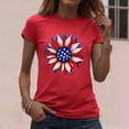 thumbnail image 5 of American Flag Shirts Women 4th of July Crewneck Short Sleeve Patriotic T-Shirt Memorial Day Graphic Tee Independence Day Tops, 5 of 7
