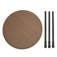 thumbnail image 4 of Foldable Camping Round Table, Portable Picnic Camping Table Retractable Convenient  Bracket Design  For Home For RV Equipment Supplies Wood Grain Color, 4 of 8