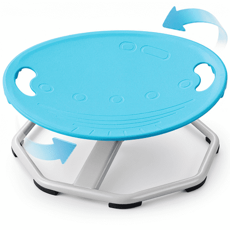 Cowiewie 360° Spinning Chair for Kids with Autism & ADHD, Metal Base Spin Chair with Safety Handles, Anti-Slip Strips, Vestibular Balance Training Chair for Toddlers Ages 3-8, 220 lbs Capacity