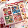 thumbnail image 3 of Kawaii Cartoon Girls Journaling Stickers - 100 Sheets Cute PET Transparent Scrapbooking Clipping Decals Sticker Gift Box for Diary Bullet Album, Junk, 3 of 4