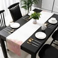 thumbnail image 3 of Pink Gold Table Runner 48 Inches Long, Boho Modern Abstract Minimalist Aesthetic Flower Kitchen Coffee Dining Table Decoration for Home Party Birthday Wedding Home Decor 13x48 Inches, 3 of 8