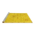 thumbnail image 2 of Ahgly Company Machine Washable Indoor Square Abstract Yellow Modern Area Rugs, 8' Square, 2 of 4