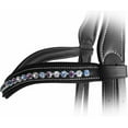 thumbnail image 2 of Exion Horse Browband For English Bridle | Curved Shape Padded Equestrian Browband For Show & Dressage | Fuchsia, Light Rose, Tanzanite Crystal Browband For Horses, 2 of 5