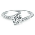 thumbnail image 2 of Bague de Fiançailles en Or Blanc 14 Carats Taille 8, 2 of 4