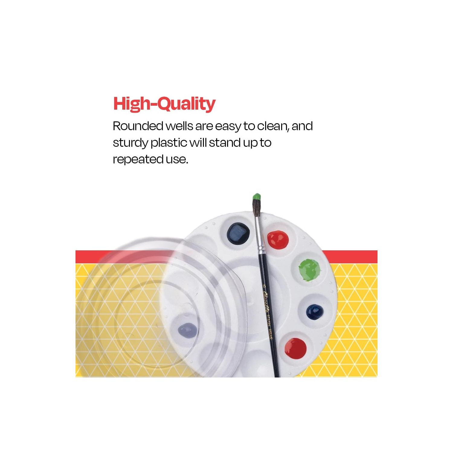 Plastic Paint Palette with Lid, 7 Inches, Pack of 12