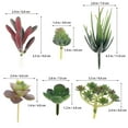 thumbnail image 2 of Fake Plants 6pcs Simulation Succulent Plants Decorative Plant Chic Diy Plant Ornament, 2 of 8