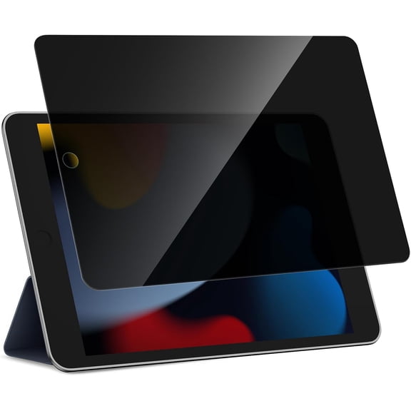 Anti-Spy Privacy Screen Protector For iPad 10.2 Inch 9th Gen | Tempered Glass Film, Only Blocks Side View In Landscape Mode, Touch Sensitive, 3 Pack Fits iPad 7th/8th/9th Gen 10.2 Inch