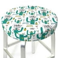thumbnail image 6 of Goofa Hello Summer Printed Stool Covers Round, Waterproof Round Bar Stool Covers Anti-Slip Round Bar Stool Seat Cover with Elastic Bands Durable -, 6 of 7