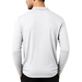 thumbnail image 5 of Trgacdwlo Knit Mens Polo Shirt V Neck Button Long Sleeve Shirt Men Ribbed Stretchy Dressy Casual Mens Golf Polo Shirts White M, 5 of 8