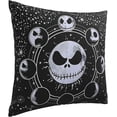 thumbnail image 2 of Christmas Skellington Throw Pillow Cover 18"X18" Double Side Design Bolster Pillowcase, Decorative Cushion Pillow Case for Car Sofa Bedroom Decor Kid Girls Boys, 2 of 6