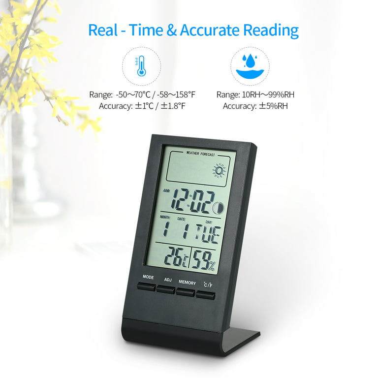 Indoor Digital C/F Room Thermometer Hygrometer Temperature