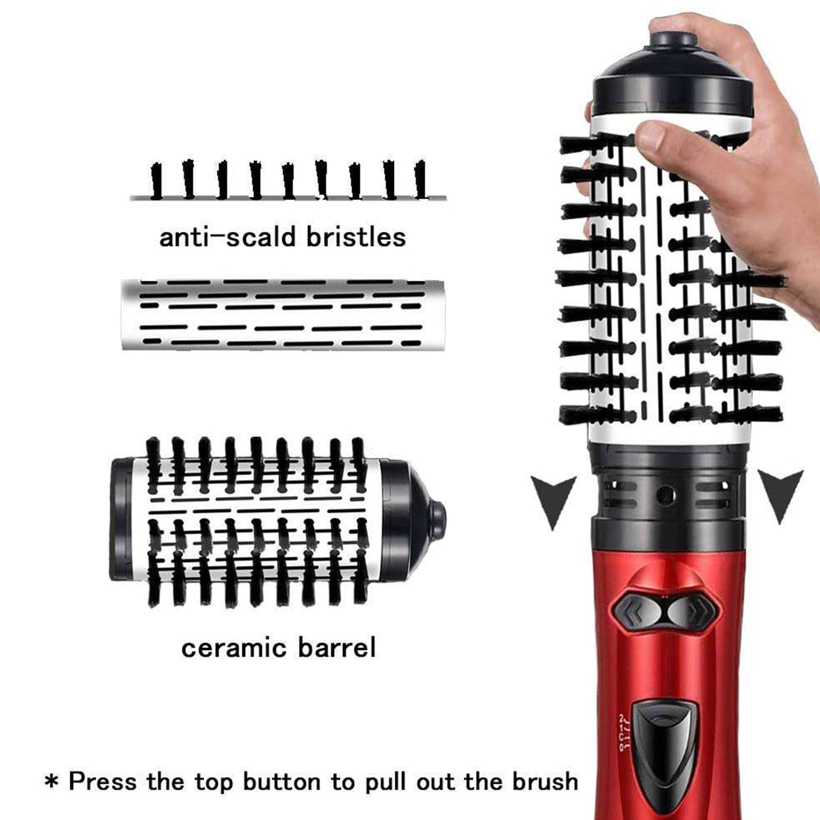 3 in 1 Hot Air Styler and Rotating Hair Dryer,Cepillo Giratorio Secador De Cabello,3-in-1 Hot Air Styler and 360 Rotating Hair Dryer for Dry Hair, Curl Hair, Straighten Hair