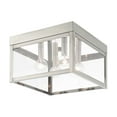 thumbnail image 2 of Livex Lighting Nyack 4 Light Outdoor Ceiling Mount in Nickel, 2 of 9