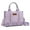 Leopard-Purple, variant on Wrangler Medium Tote Bag for Women Designer Satchel Handbags Top-handle Purses with Strap, Bottom Cow-Black
