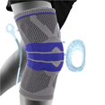 thumbnail image 1 of QualitChoice Genouillère Professionnelle Manchon de Compression avec Coussinets en Gel pour Rotule Genouillères pour Course Randonnée Sports No.1, 1 of 5