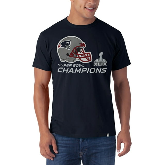 New England Patriots - Super Bowl 49 Champions Helmet Logo All Pro Flanker T-Shirt