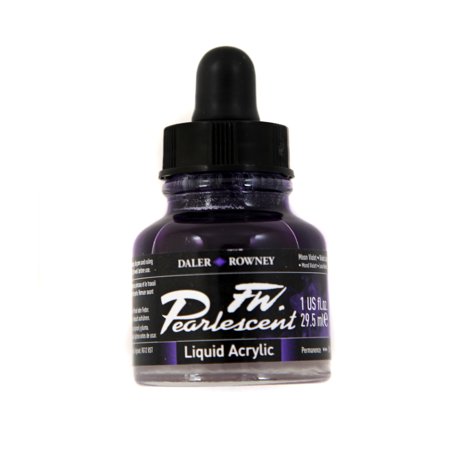 UPC: 0000050788699 | Daler-Rowney FW Pearlescent Liquid Acrylic  1 oz. Bottle  Moon Violet