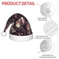 thumbnail image 4 of Haiem Romantic Paris Pattern Santa Hat Confortable Velvet Christmas Hat for Christmas Party Favors Fit for Adults and Kids, 4 of 6