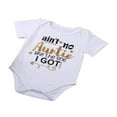 thumbnail image 3 of Baby Leisure Jumpsuit Simple Letter Printing Stylish Crew Neck Soft Romper MHXX, 3 of 5