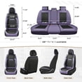 thumbnail image 4 of Coverado Car Seat Covers Full Set, Black&Purple Front and Rear Seat Protectors, Waterproof Faux Leather Universal Fit for Most Cars, 4 of 10