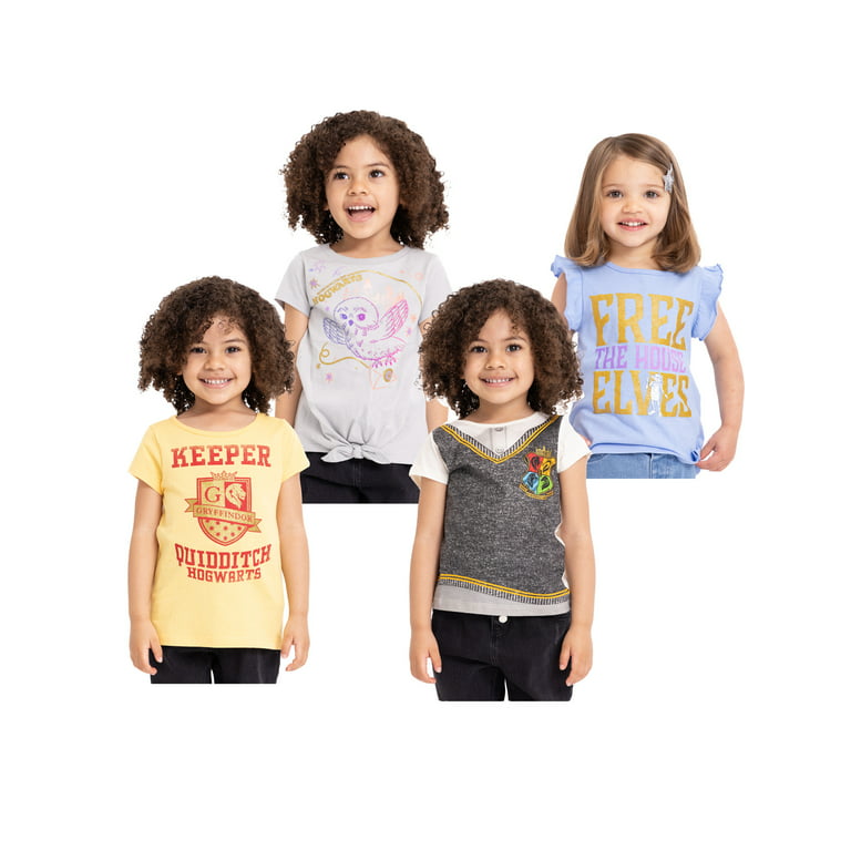 Portugees Historicus Trunk bibliotheek Harry Potter Toddler Girls Fashion T-Shirts with Short Sleeves, 4-Pack,  Sizes 2T-5T - Walmart.com
