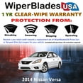 thumbnail image 2 of 2014 Nissan Versa Beam Wiper Blades Wipers w/1yr Warranty (Set of 2) (WiperBladesUSA), 2 of 5