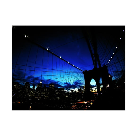 Canvas Wall Art - Fulvio Pellegrini 'Brooklyn Colours' Wall Art for Living Room, Bedroom, or Office D?cor by Trademark Fine Art - 19 x 14 Inches