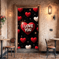 thumbnail image 5 of LUUFILx I Love You Valentines Day Romantic Backdrop Banner Decoration Photography Props Party Supplies Background Valentine's Day Decor Wedding, 5 of 8