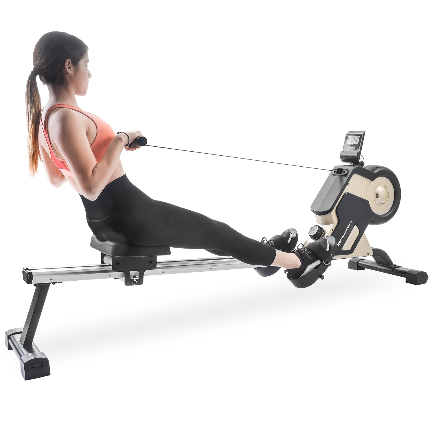 Body Fit Rowing Machine Rower Incline Home Gym Fitness Workout LCD Display