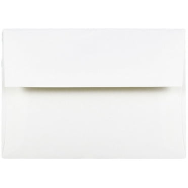 JAM Paper A2 Strathmore Invitation Envelopes, 4 3/8 x 5 3/4, Bright White Wove, 1000/Carton