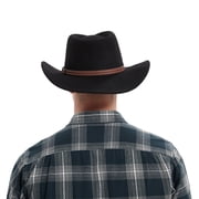 Kanut Sports - Rocky - Wool Felt Western-Style Black Cowboy Hat for Male