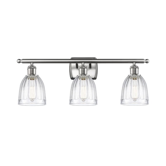Innovations 516-3W-SN-G442-LED Brookfield 3 Light Bath Vanity Light part of the Ballston Collection, Brushed Satin Nickel