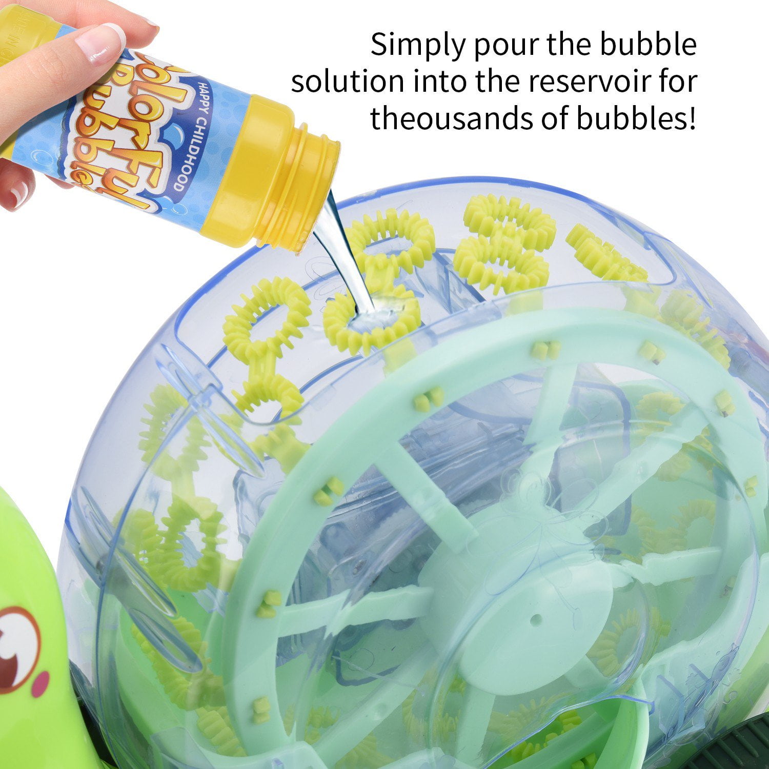 Snail Bubble Toy for Kids,Automatic Bubble Blower Maker Machine Toddler Toys ,Sports & Outdoor Party Play Toddler Toys for Ages 3 Years+,Christmas Birthday Gifts for Boys Girls（Yellow）