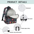 thumbnail image 4 of Football and Rugby Navy Pattern Cute School Backpack Bag for School with Padded Back and Adjustable Shoulder Straps 15.25"x11.5"x5.25", 4 of 5