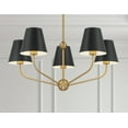 thumbnail image 2 of XAV-B9315-VG-MK Crystorama Lighting Xavier - 5 Light Chandelier-12.5 Inch Tall and 28 Inch Wide-Vibrant Gold/Matte Black Finish, 2 of 7