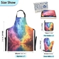 thumbnail image 3 of 5 Pcs Kitchen Set Heat Resistant Oven Mitts and Non-Slip Pot Holders with Adjustable Cooking Apron Colorful Clouds over Water, 3 of 6