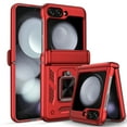 thumbnail image 4 of Innens Case for Samsung Galaxy Z Flip 5 5G Shockproof Pone Cover with Slide Camera Lens Protector and Ring Stand, Red, 4 of 17