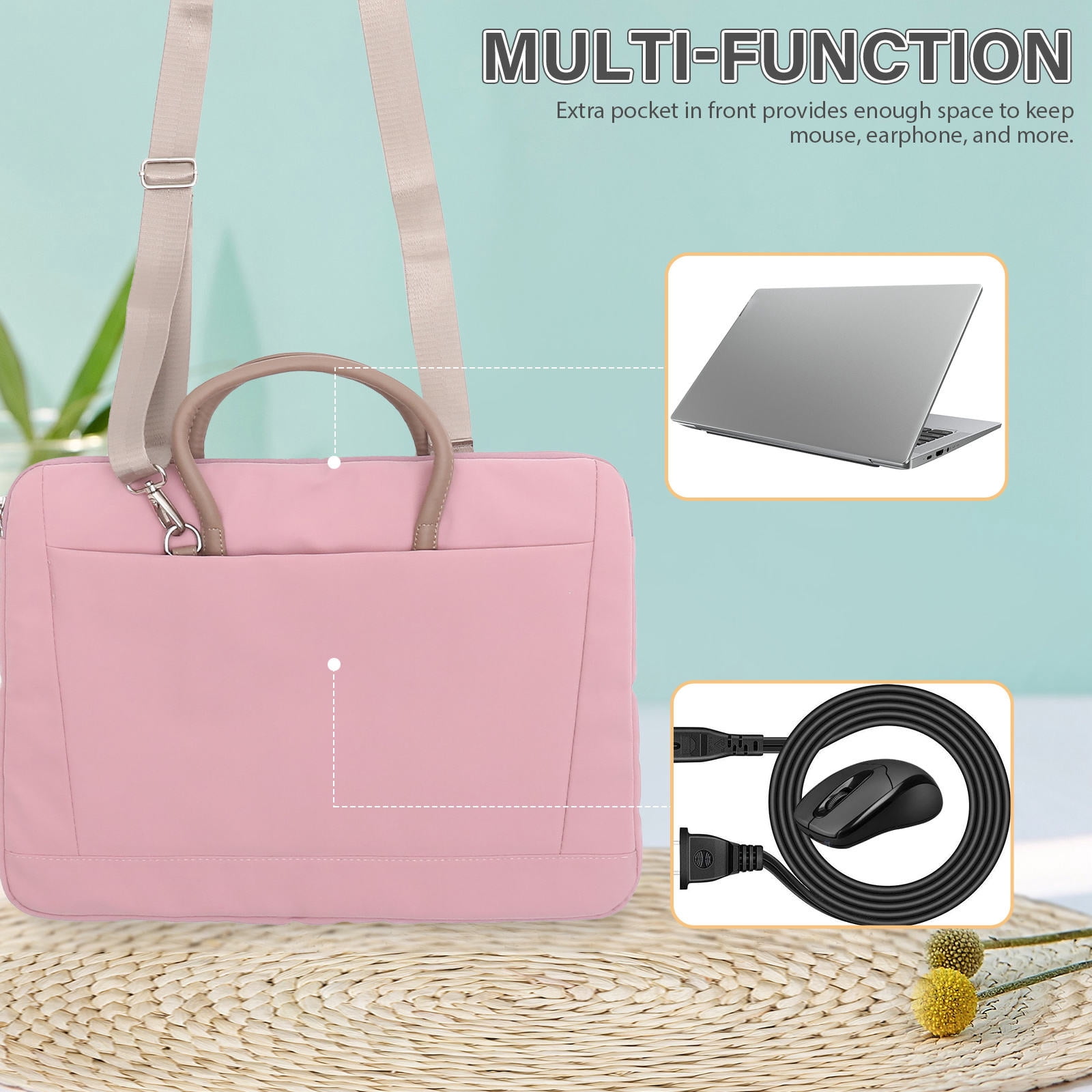 ETHZZLE Polyester Laptop Case with for Students, 1 Set Back to School Essential